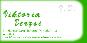 viktoria derzsi business card